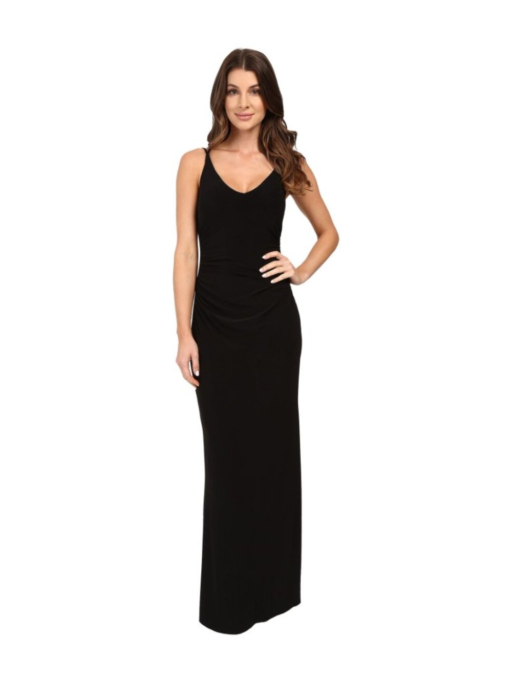 🆕LAUNDRY SHELLI SEGAL Strappy Jersey Maxi Dress Gown 10 - Picture 4 of 9